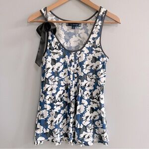 American Eagle Outfitters Vintage Y2K Floral Pleated Tank Top Size S Fairycore